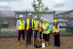 Tree planting to celebrate the start of work on Clover Leys