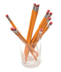 Pencils in a pot