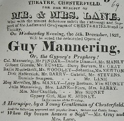 Guy Mannering broadsheet at Chesterfield Library
