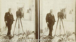 Stereoscopic picture taken in the Winter Gardens Matlock 1900