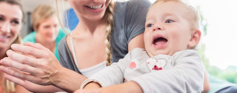 Baby with mother